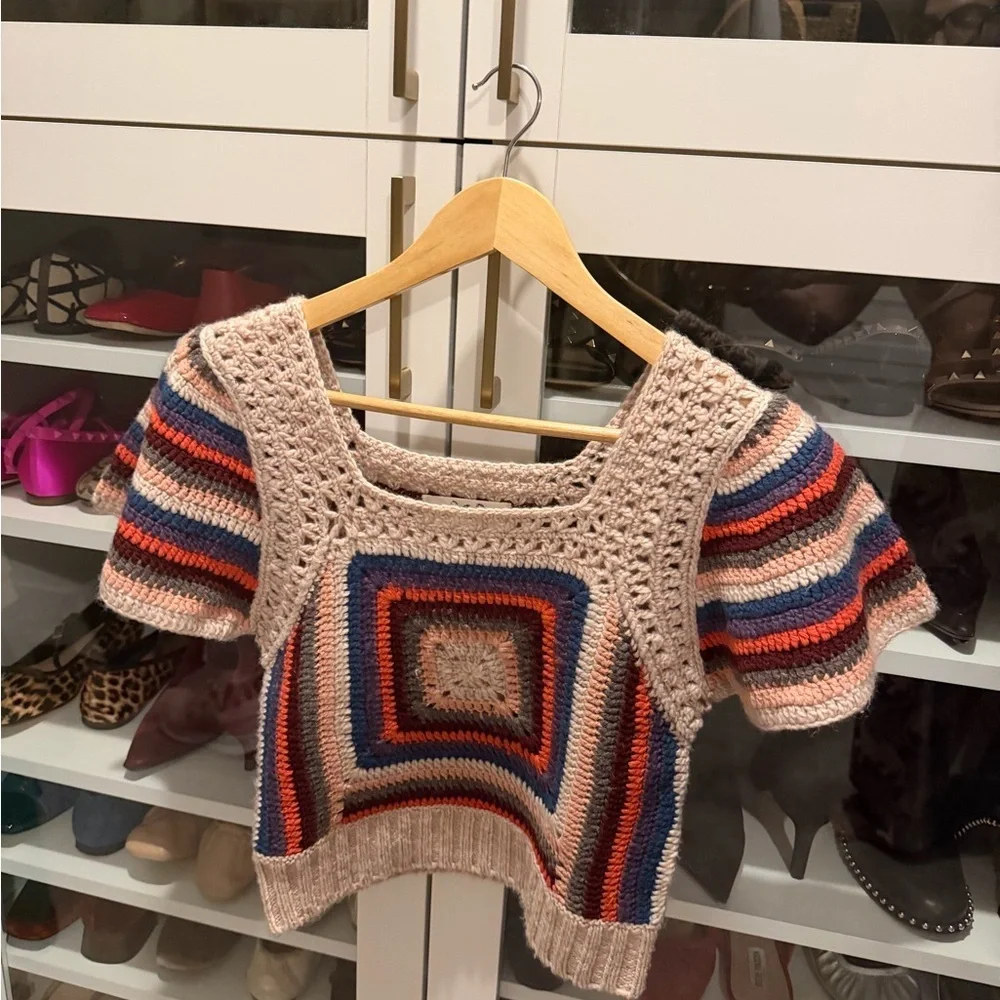 Sea New York Mena Hand Crochet Sweater